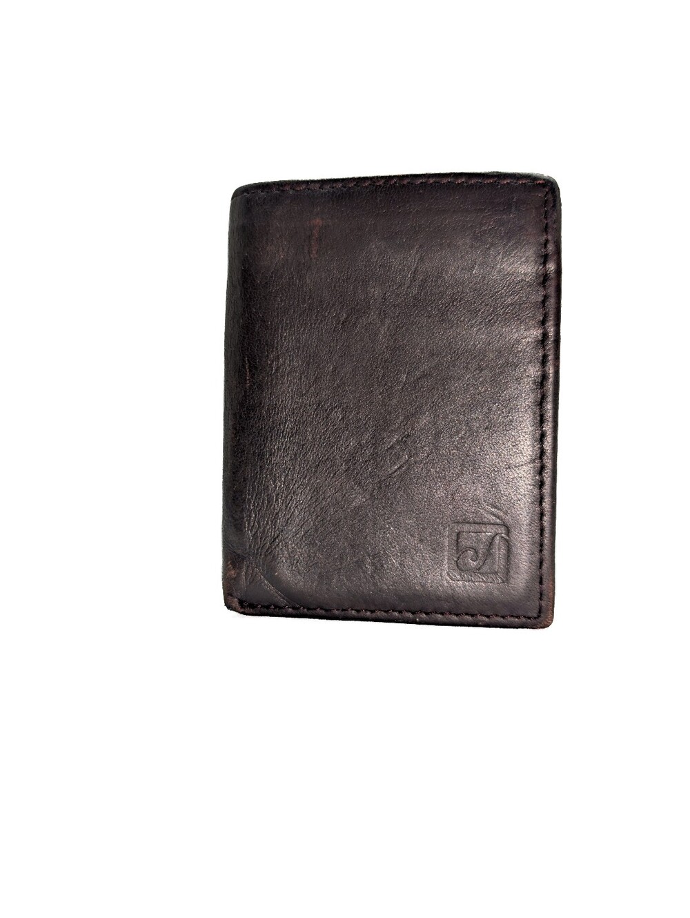 Vintage Stone Mountain Men's Leather Trifold Wallet -